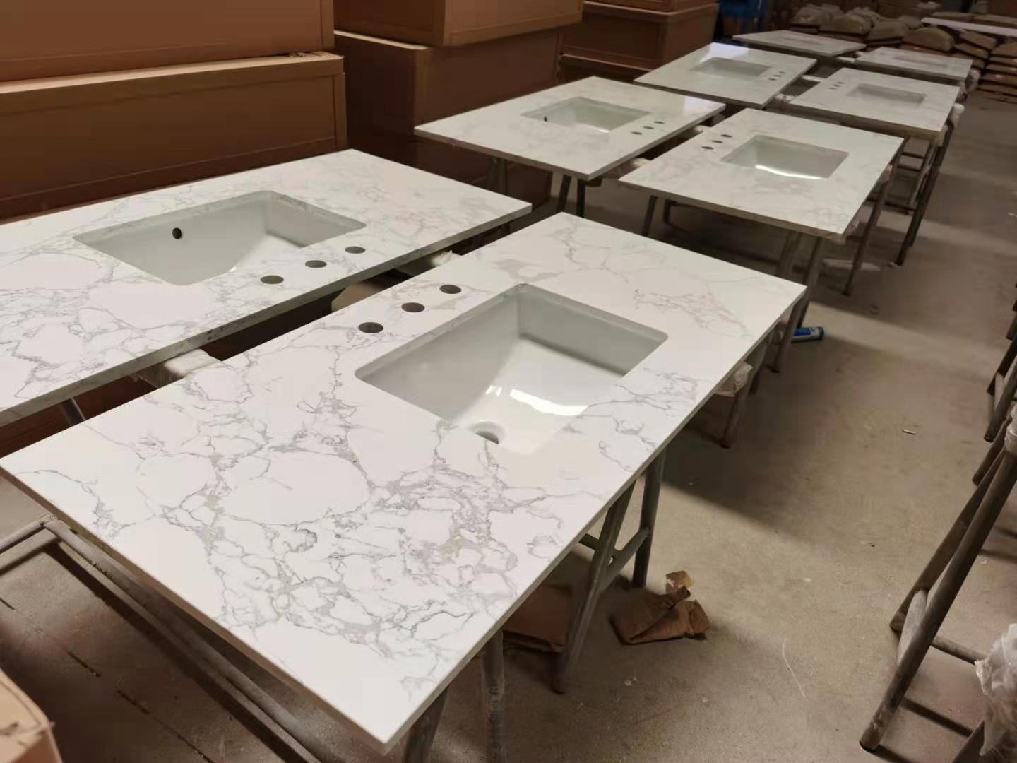 Veining Engineered Marble Vanity Tops