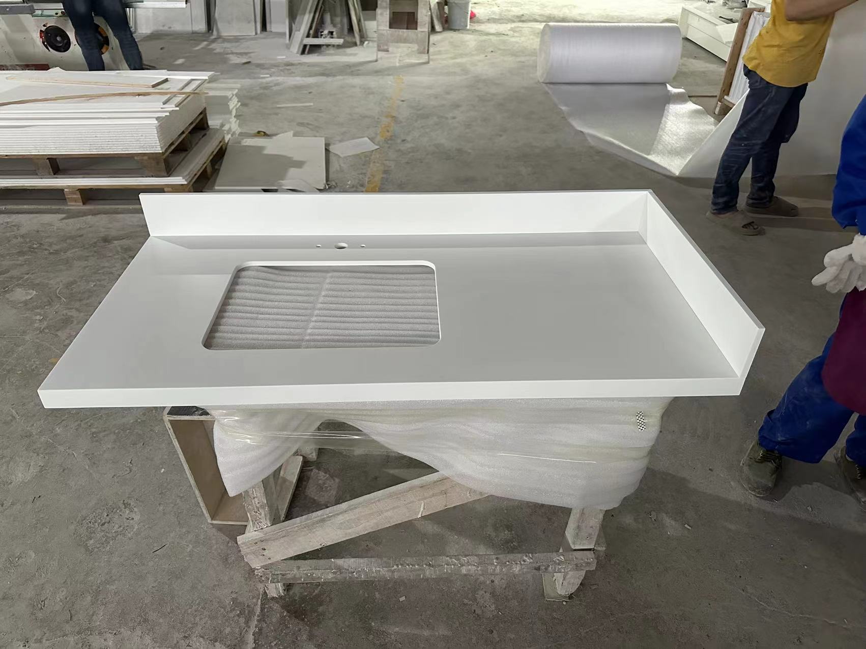 Glacier White Solid Surface Vanity Tops